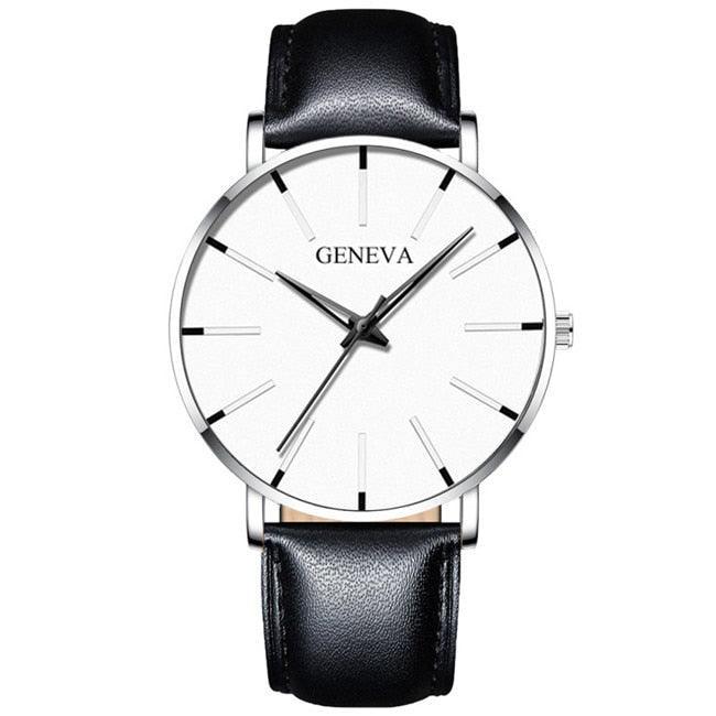 Heren Horloge Van Leer - Geneva